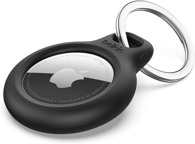 Belkin Secure Apple Air Tag Case with Key Ring - Black | F8W973BTBLK