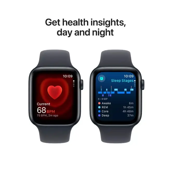 Apple Watch SE (2024) GPS | 40mm | Starlight Aluminium Case with Lake Green Sport Loop | MXEH3QA-A - Image 5