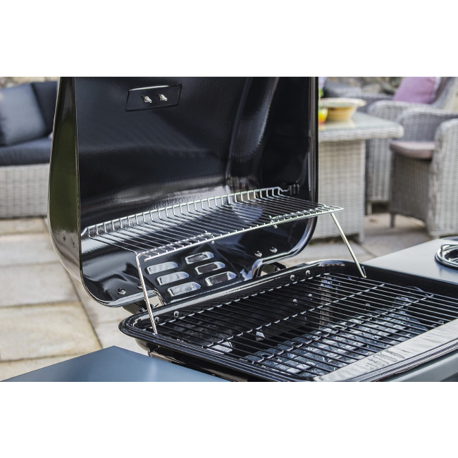 Sahara Rapid Assembly 2 Burner Gas BBQ Plus Side Burner | RASSPLIR-BK - Image 3