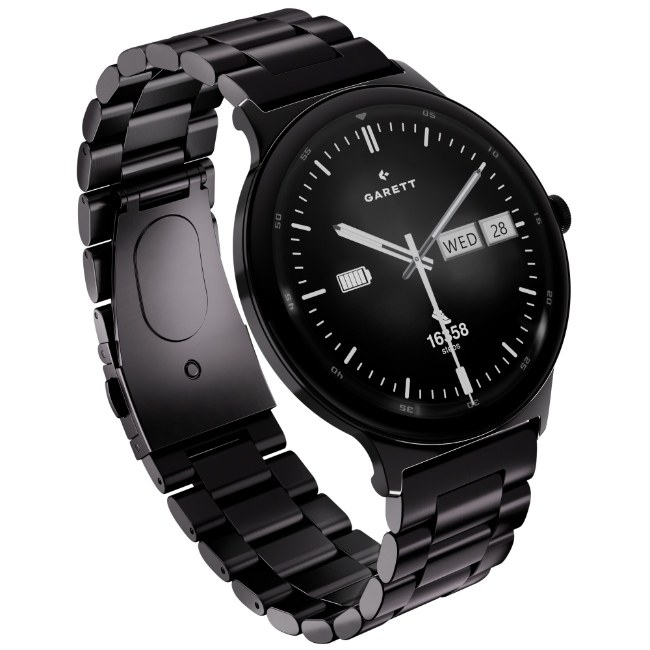 Garett Quantum Smartwatch - Black Steel | QUANTUM-BLACK - Image 2