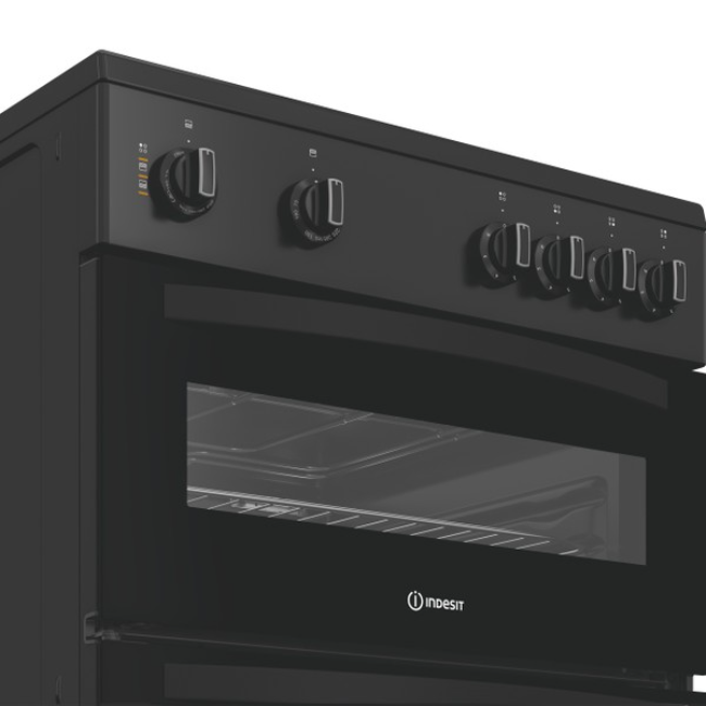 Indesit Electric Freestanding Double Cooker 60cm - Black | IDE6VMB - Image 5