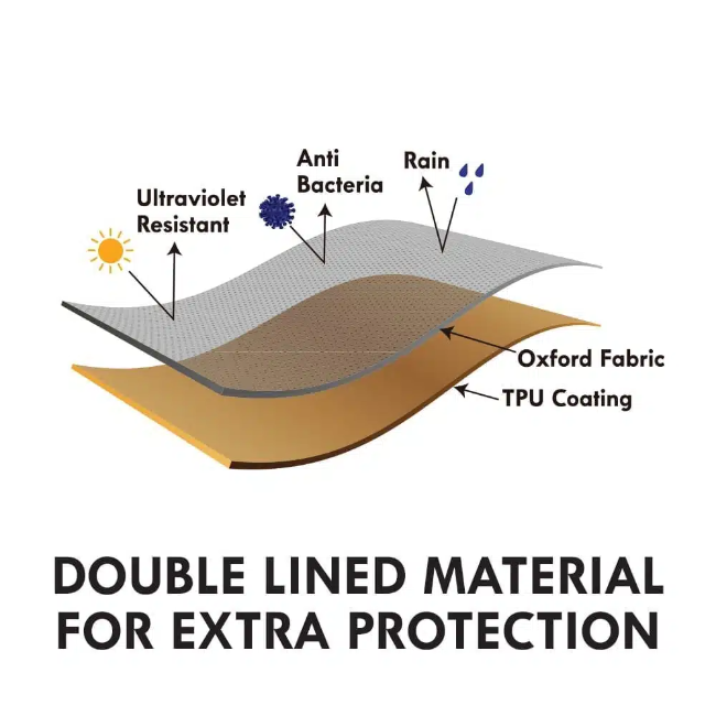 Sahara 4 Burner BBQ Cover for X450 & A450 - Black | C-4BCIR - Image 4