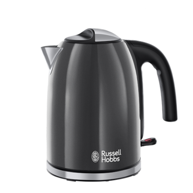Russell Hobbs 1.7L Rapid Boil Colours Plus Grey Kettle | 20414 Russell Hobbs 1.7L Rapid Boil Colours Plus Grey Kettle | 20414