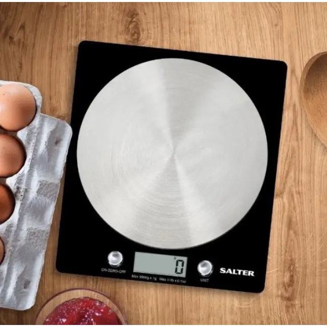 Salter Electronic Kitchen Scales | Black | 1036BKSS - Image 3 Salter Electronic Kitchen Scales | Black | 1036BKSS - Image 3