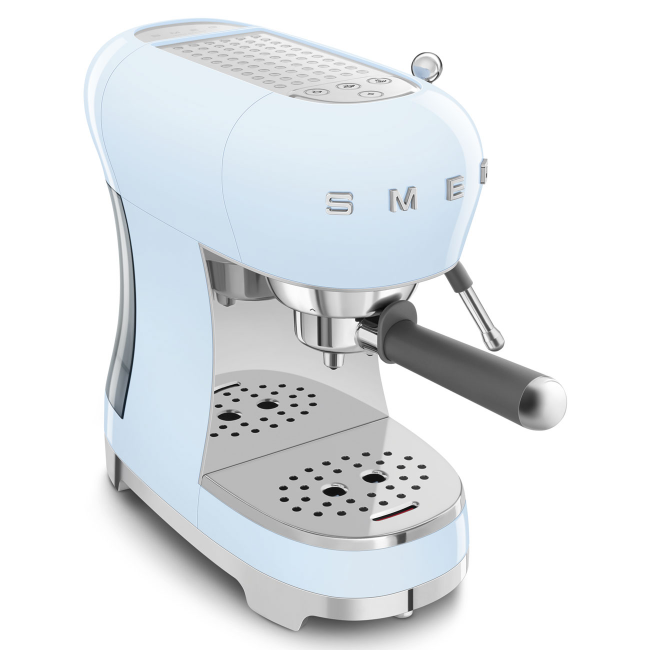 Smeg Espresso Coffee Machine - Pastel Blue | ECF02PBUK Smeg Espresso Coffee Machine - Pastel Blue | ECF02PBUK