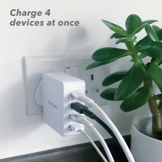 VELD Super Fast Charger 66W - 4 Port | VH66EW - Image 3