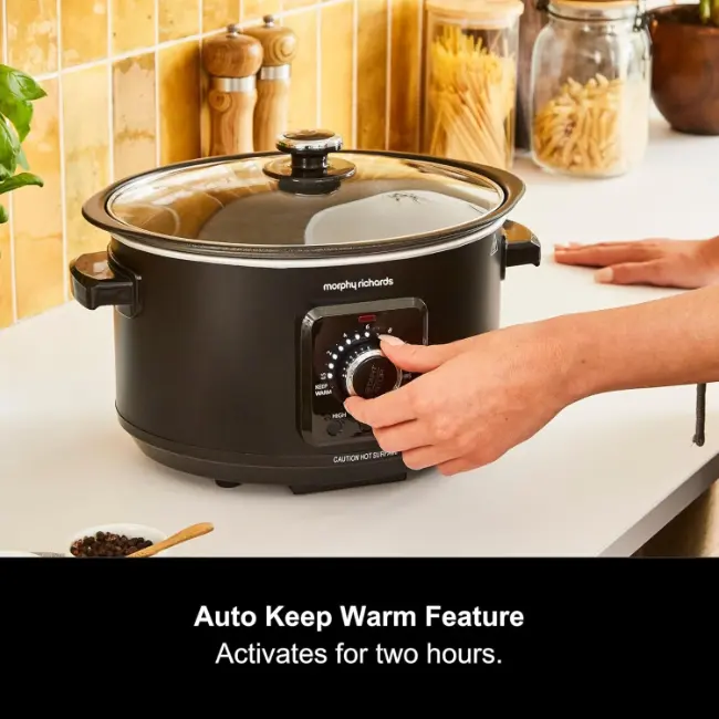 Morphy Richards Easy Time 3.5l Slow Cooker | Black | 460021 - Image 6