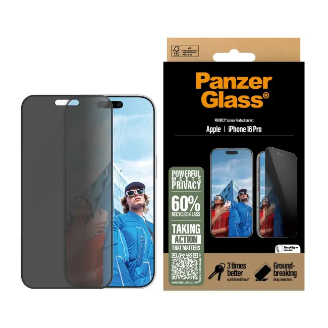 Panzer Privacy Screen Protector for iPhone 16 Pro | P2862