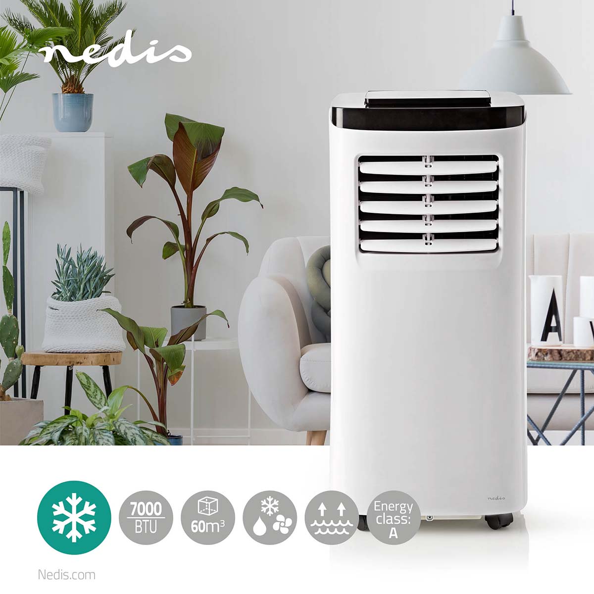 Nedis Mobile Air Conditioner 7000 BTU | 290246 - Image 2