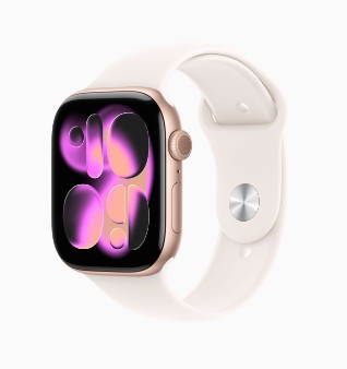 Apple Watch 11 42mm Cellular Sml/Med - Rose Gold/Pink  | MF8E4MP-A - Image 2