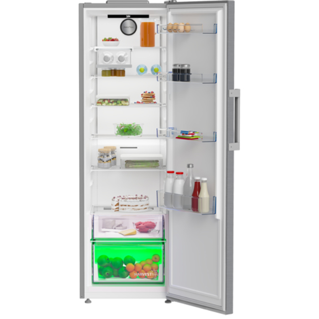 Beko Freestanding AeroFlow™ Tall Larder Fridge - Stainless Steel Effect | LNP4686LVPS - Image 3