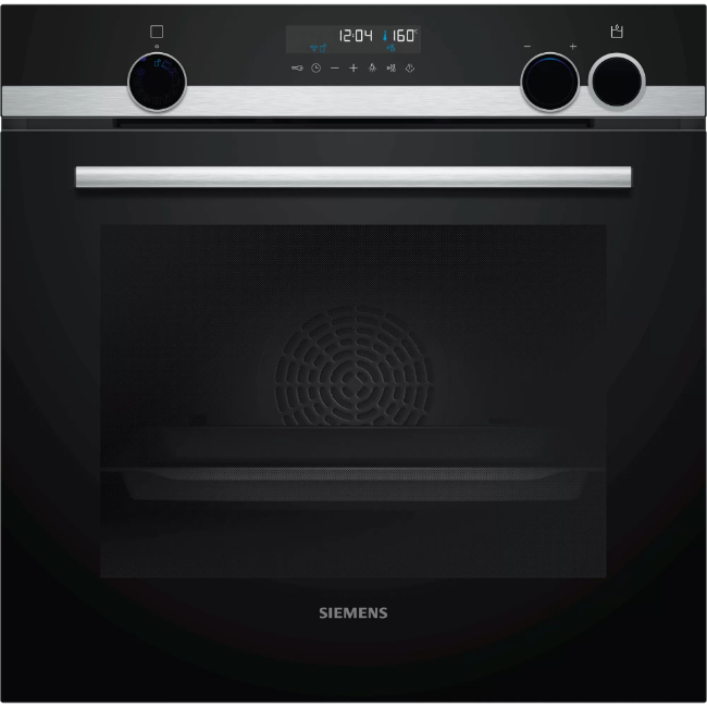 Siemens iQ500 Active Clean Single Oven Black & Steel | HR578G5S6B - Image 1 Siemens iQ500 Active Clean Single Oven Black & Steel | HR578G5S6B - Image 1