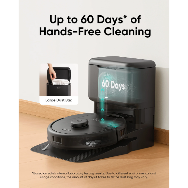 Eufy L60 Hybrid Robot Vacuum - Black | T2268V11 - Image 3