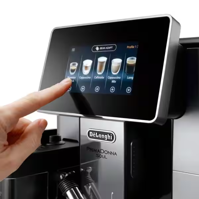 Delonghi PrimaDonna Soul Fully Automatic Bean To Cup Coffee - Grey | ECAM610.55.SB - Image 3