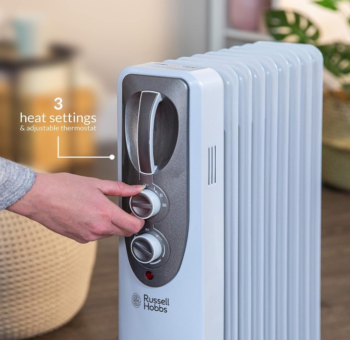 Russell Hobbs Oil Radiator 2kw | White | RHOFR5002 - Image 5