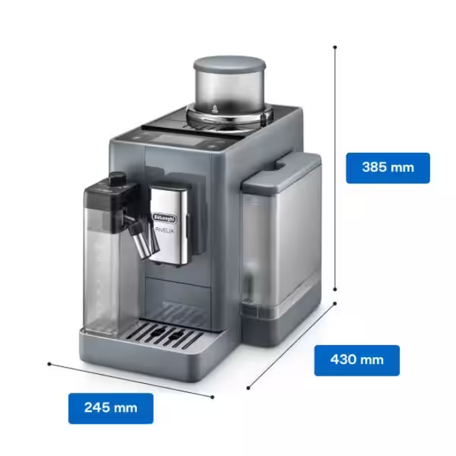 Delonghi Rivelia Automatic Coffee Machine - Pebble Grey | EXAM440.55.G - Image 5