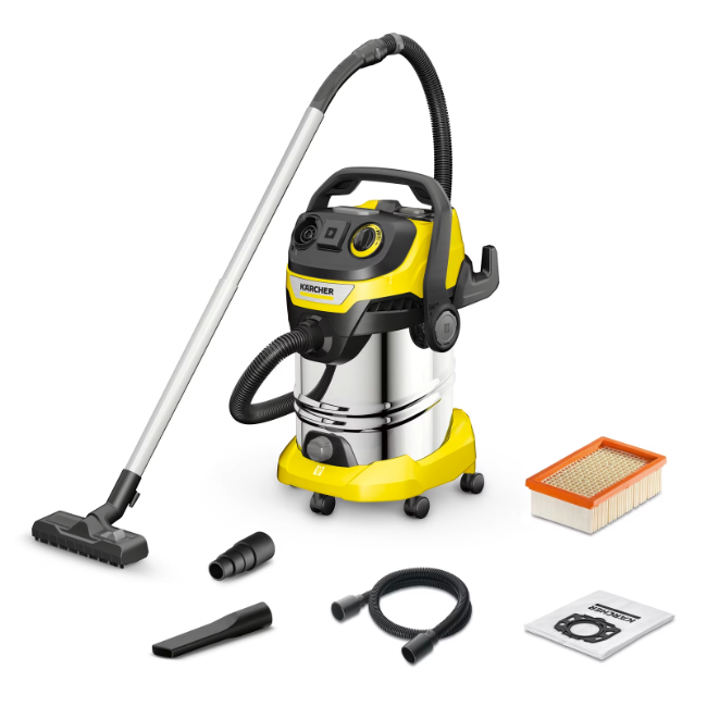 Karcher Wet & Dry Vac WD6 - Yellow, Black and Stainless Steel | 1.628-378.0