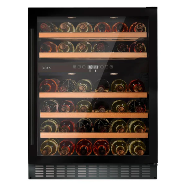 CDA 60cm Freestanding / Under Counter Wine Cooler - Black | CFWC604BL