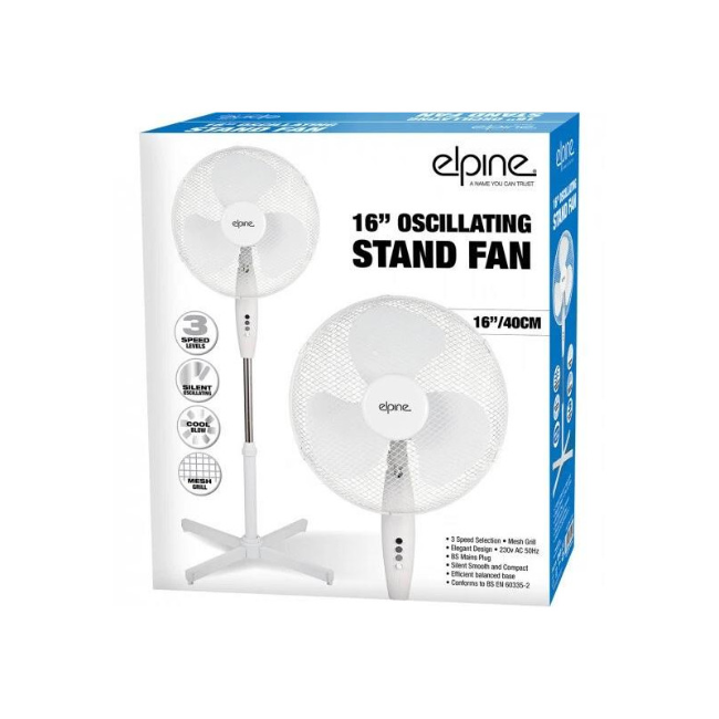 Elpine 16" Oscillating Stand Fan | 311043 - Image 3