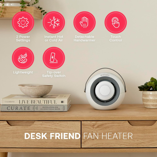 Dimplex Desktop Fan Heater | Detachable Hand Warmer | DDF390 - Image 2