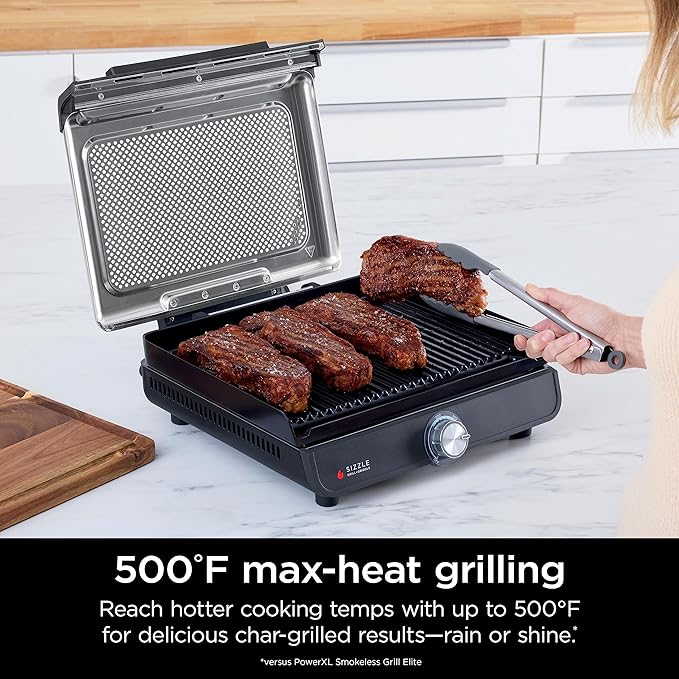 Ninja Sizzle Low Smoke Indoor Grill & Flat Plate | GR101UK - Image 4 Ninja Sizzle Low Smoke Indoor Grill & Flat Plate | GR101UK - Image 4