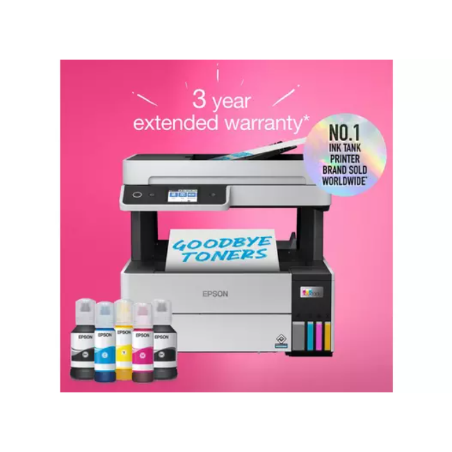 Epson EcoTank A4 Multifunction Wi-Fi Ink Tank Printer - White and Grey | ET5150 - Image 7