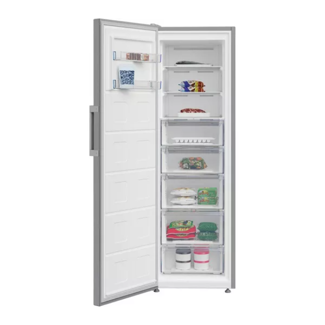 Beko Freestanding Tall Freezer - Stainless steel | FNP4686PS - Image 2 Beko Freestanding Tall Freezer - Stainless steel | FNP4686PS - Image 2