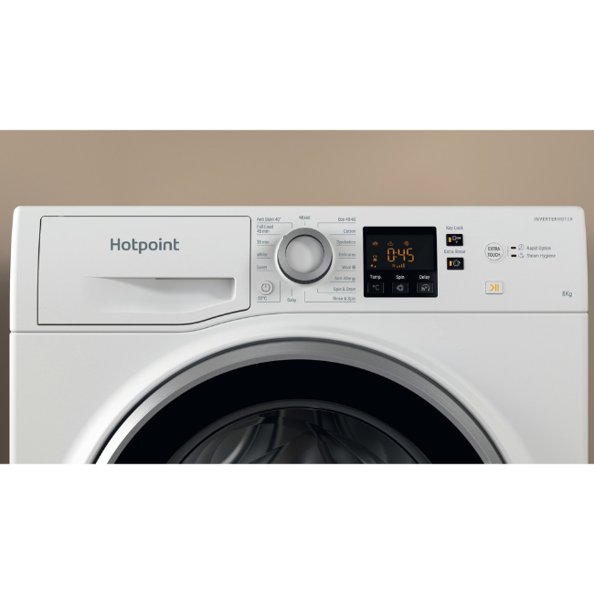 Hotpoint Anti-stain Washing Machine - White | NSWE846WSUK - Image 6