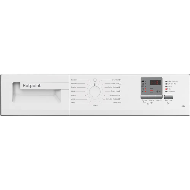 Hotpoint Condenser Dryer 8kg - White | CHDC82WWGDUK - Image 7