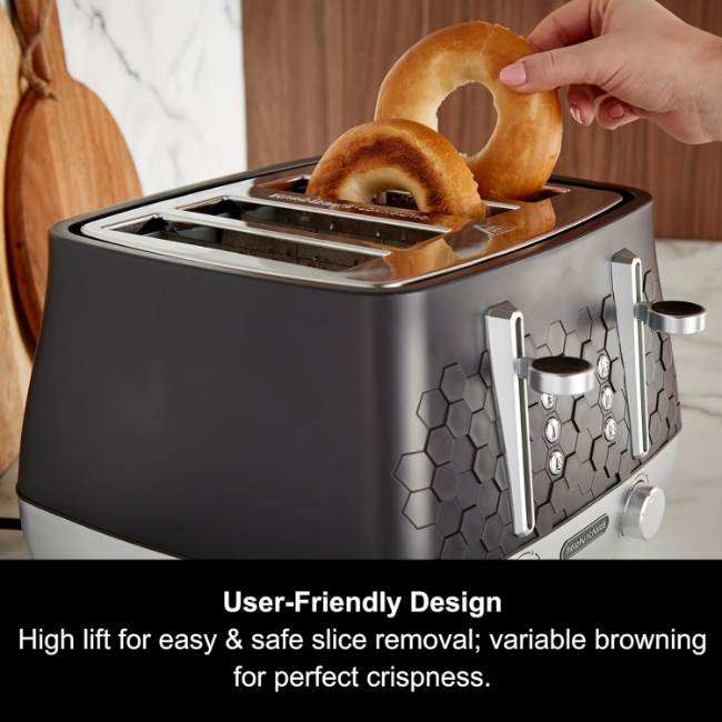 Morphy Richards Cassini 4 Slice Toaster | Moonless Night Black | 243020 - Image 4