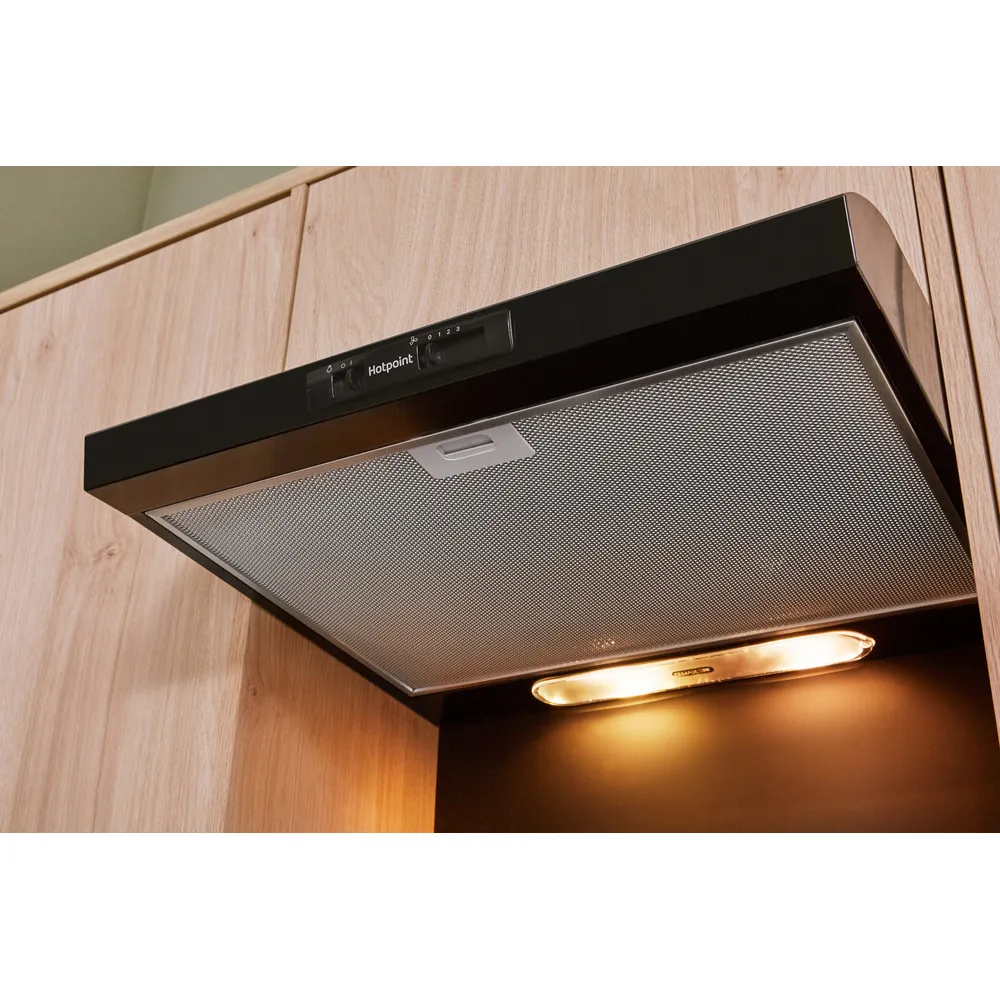 Hotpoint Integrated Cooker Hood - Black  | PSLMO 65F LS K - Image 2