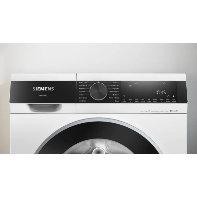 Siemens IQ500 Washing Machine 9 kg 1600 rpm - White | WG46G2Z1GB - Image 2