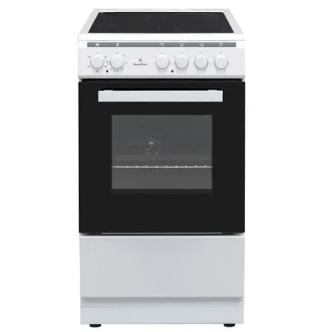 PowerPoint 50cm Single Fan Oven with Ceramic Hob Cooker | White | P05C1V1W