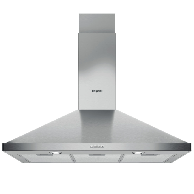 Hotpoint Wall-Mounted Pyramid Cooker Hood - Stainless Steel | PHPN9.5FLMX.1 Hotpoint Wall-Mounted Pyramid Cooker Hood - Stainless Steel | PHPN9.5FLMX.1