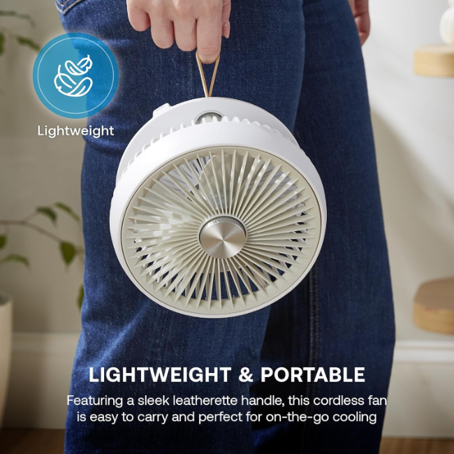 Dimplex Rechargeable Desk Fan | White | DXRCFN - Image 6