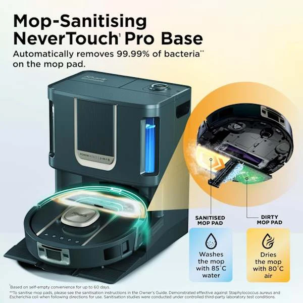 Shark ThermaCharged PowerDetect Robot Vacuum | Wet & Dry | Black | RV2900XEUK - Image 9