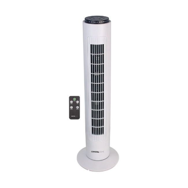 Crystal Air 74 Tower Fan With Remote Control - White | CRYSTAL-AIR74
