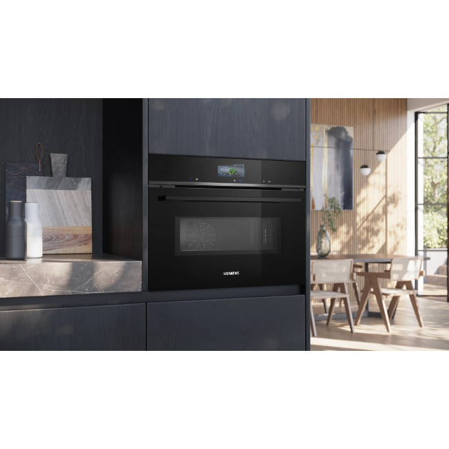 Siemens IQ700 Built-In Compact Oven with Microwave Function 60x45cm - Black | CM776G1B1B - Image 5