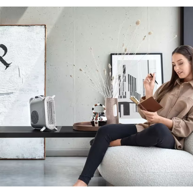 DeLonghi Capsule Fit Fan Heater | 2.4KW | Grey | HFS70B24.GY - Image 5