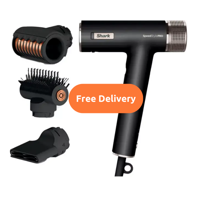 Shark SpeedStyle Pro 3-in-1 High-Velocity Hair Dryer System | Black | HD731UK