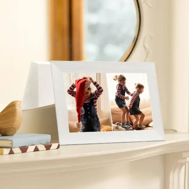 Aura Carver 10" Digital Photo Frame - White Sea Salt | AF905-WHT - Image 4