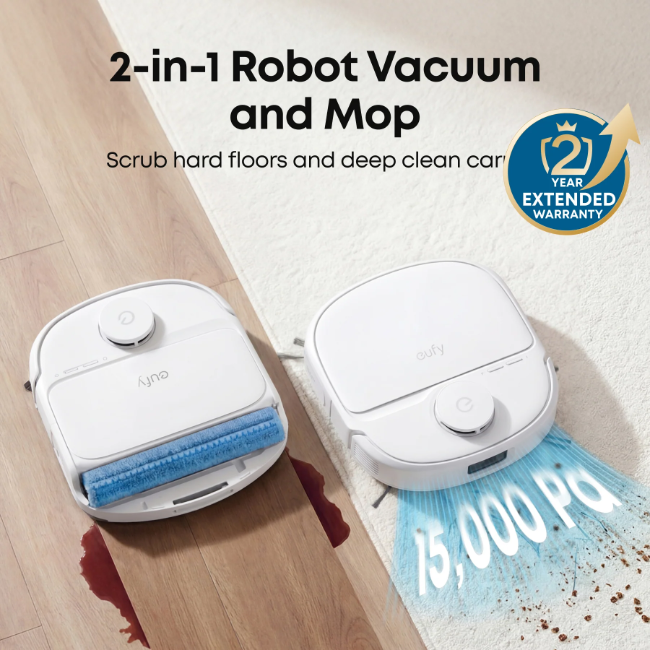 Eufy Omni C28 Robot Vacuum - White | T211AV20 - Image 9