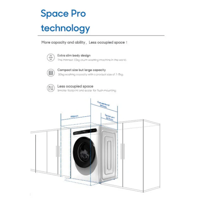 Powerpoint 8Kg Washer Dryer - White | P328514MLW-B - Image 9 Powerpoint 8Kg Washer Dryer - White | P328514MLW-B - Image 9