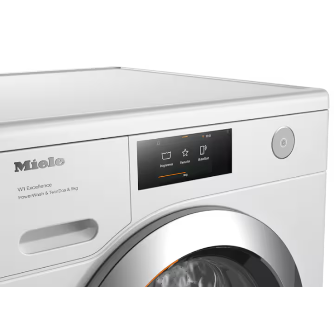 Miele W1 Front-Loader Washing Machine 9kg 1600sp - Lotus White | WER865 - Image 4