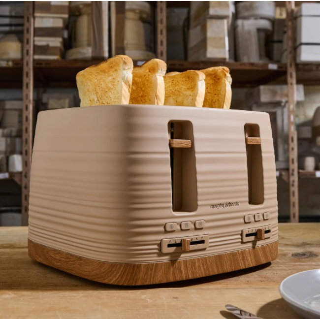 Morphy Richards Clay Felspar 4 Slice Toaster | Brown | 243100 - Image 3