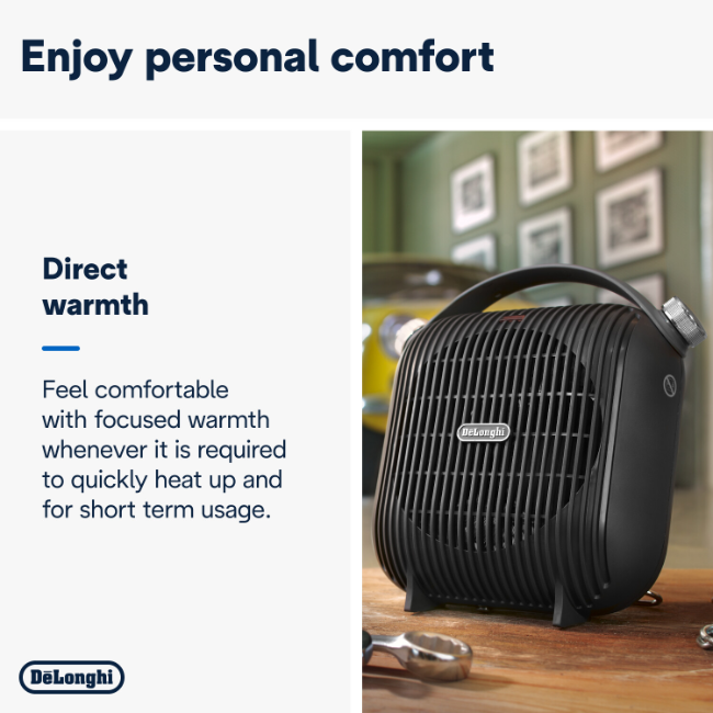 Delonghi Capsule Hobby Fan Heater - Black | HFS30C24.DG - Image 5