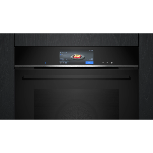 Siemens IQ700 Built-in Single Oven with Steam Function - Black | HS738G3B2 - Image 2