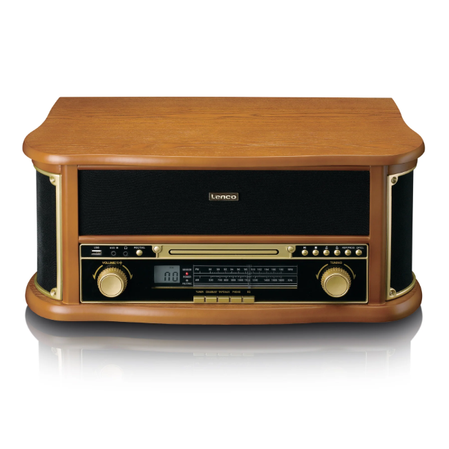Classic Phono Retro Turntable - 8 In1 - Wood | TCD-2551WD