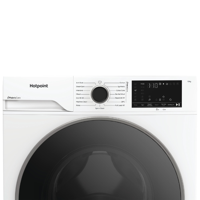 Hotpoint Fabric Care Washing Machine 12kg 1400sp - White | HBCA123CAREUK - Image 6