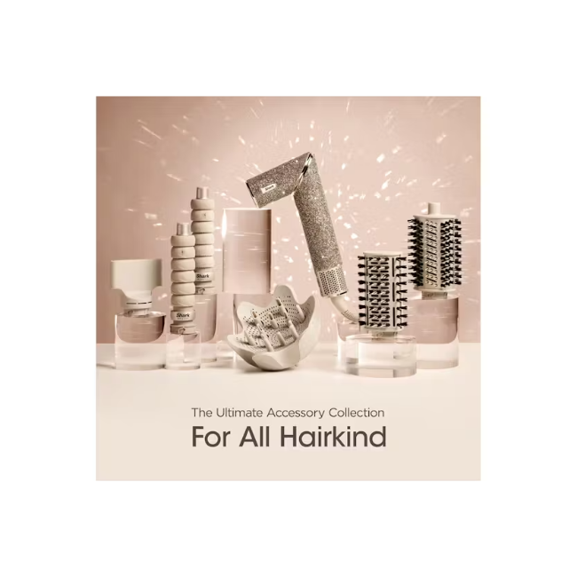 Shark FlexStyle Sparkle Gold Diamond Limited Edition 5-in-1 Air Styler & Hair Dryer Gift Set - Champagne | HD446JSUK - Image 7